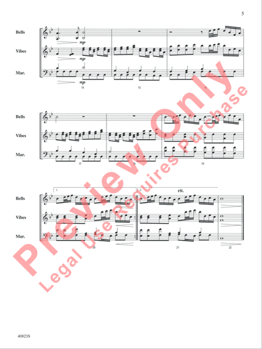 Classic Mallet Trios -- Bach Small Ensemble scores gallery preview page 6
