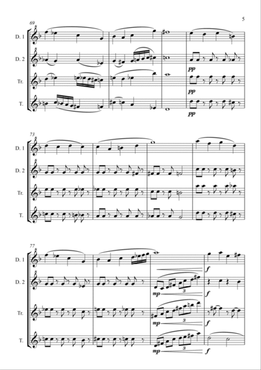 Four Moments - Recorder Quartet Recorder scores gallery preview page 5