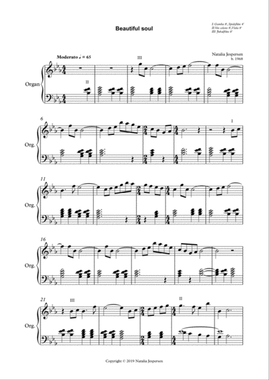 Beautiful soul Beautiful soul Organ Solo scores gallery preview page 1