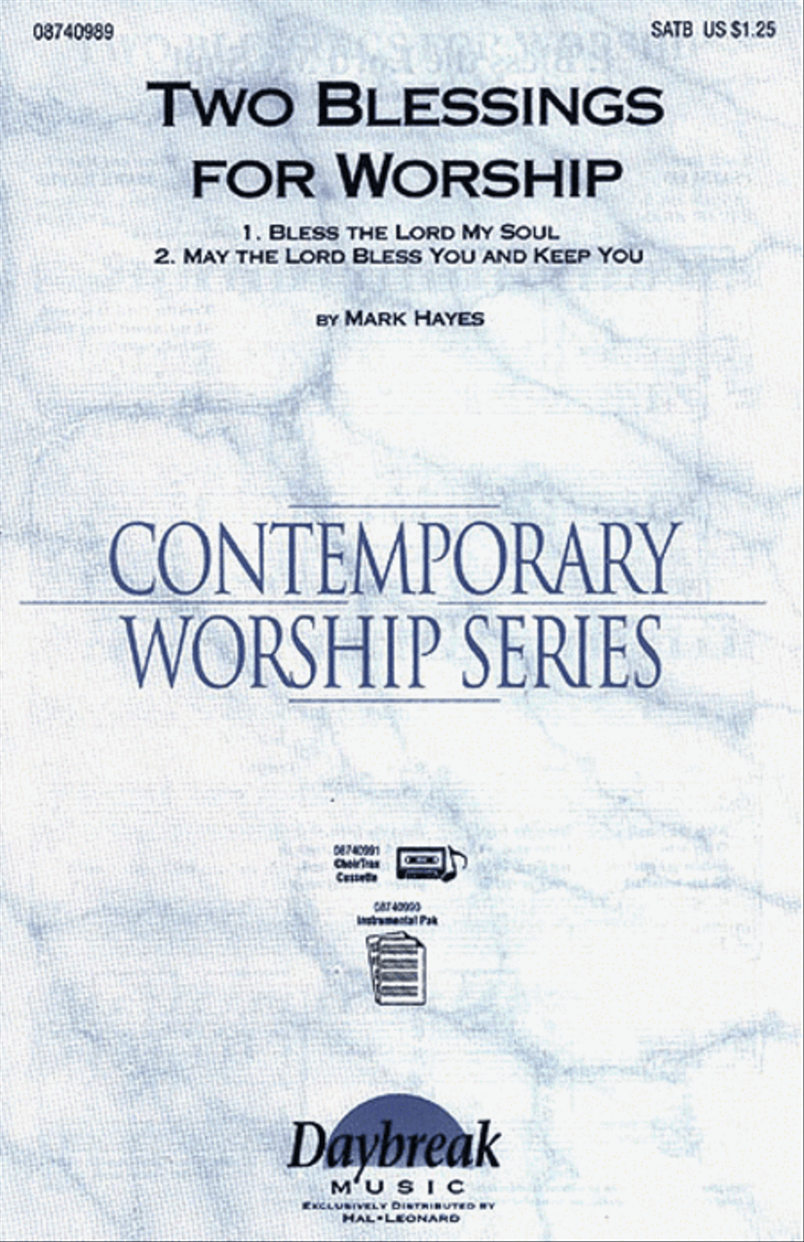 Two Blessings for Worship 4-Part scores gallery preview page 1