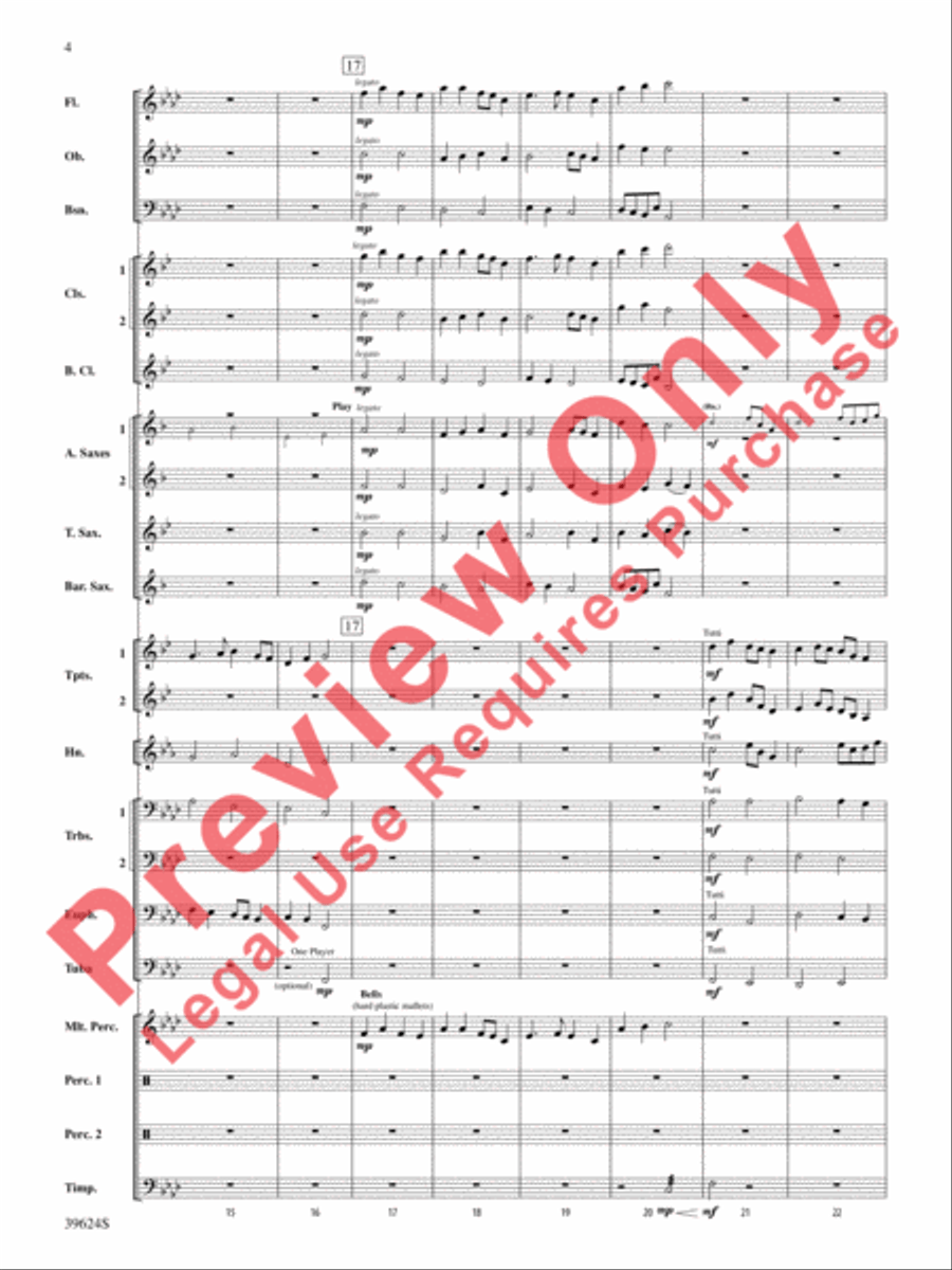 Cradle Hymn Concert Band scores gallery preview page 5