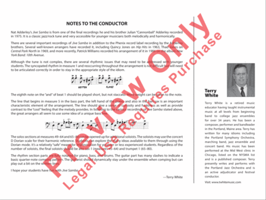 Jive Samba Jazz Ensemble scores gallery preview page 19