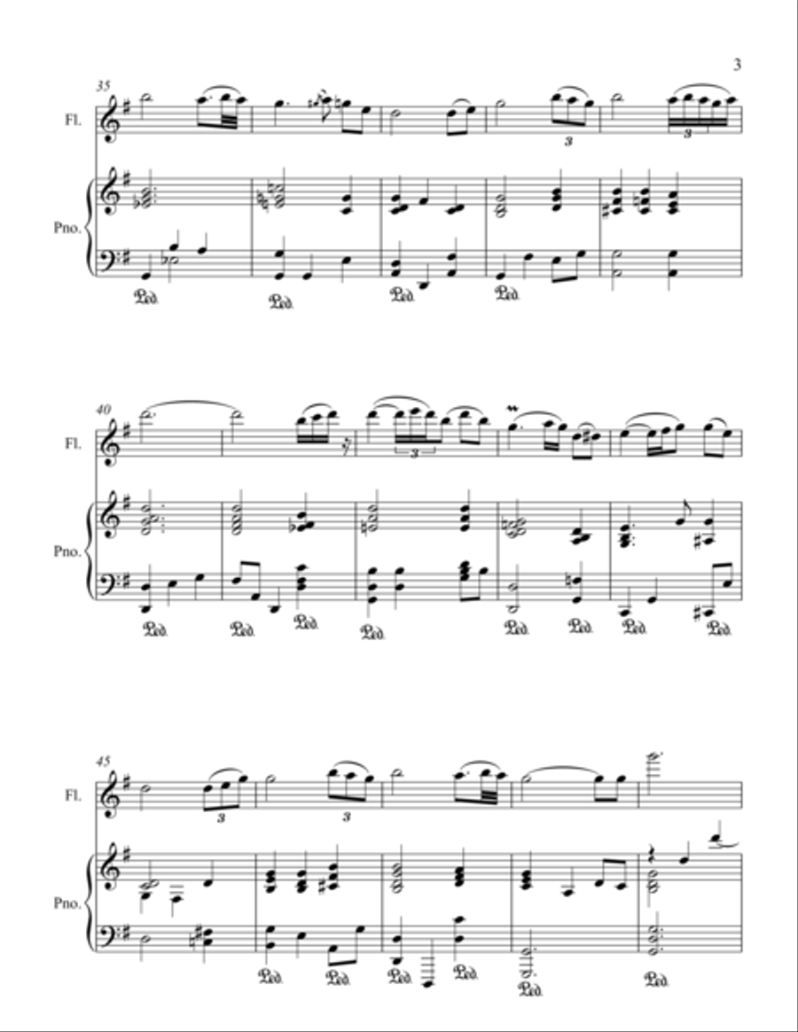 Amazing Grace and Holy Holy Holy Flute Solo scores gallery preview page 3