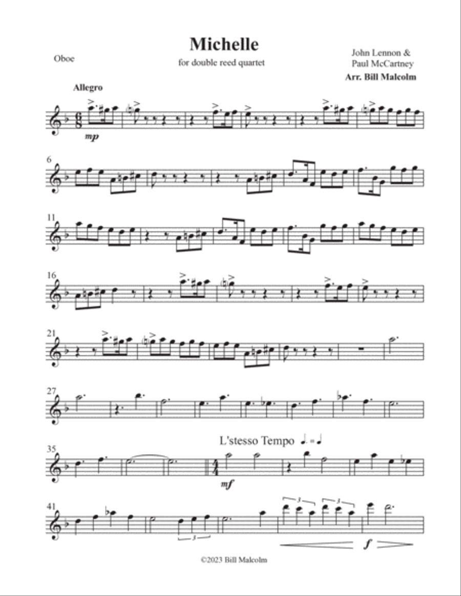 Michelle Woodwind Ensemble scores gallery preview page 3
