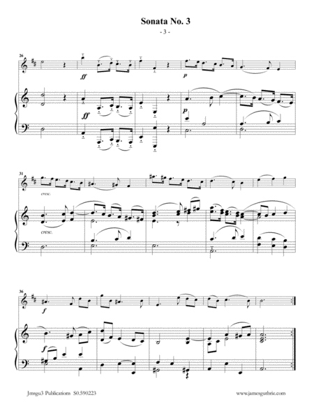 Vivaldi: Sonata No. 3 for Soprano Sax & Piano image number null