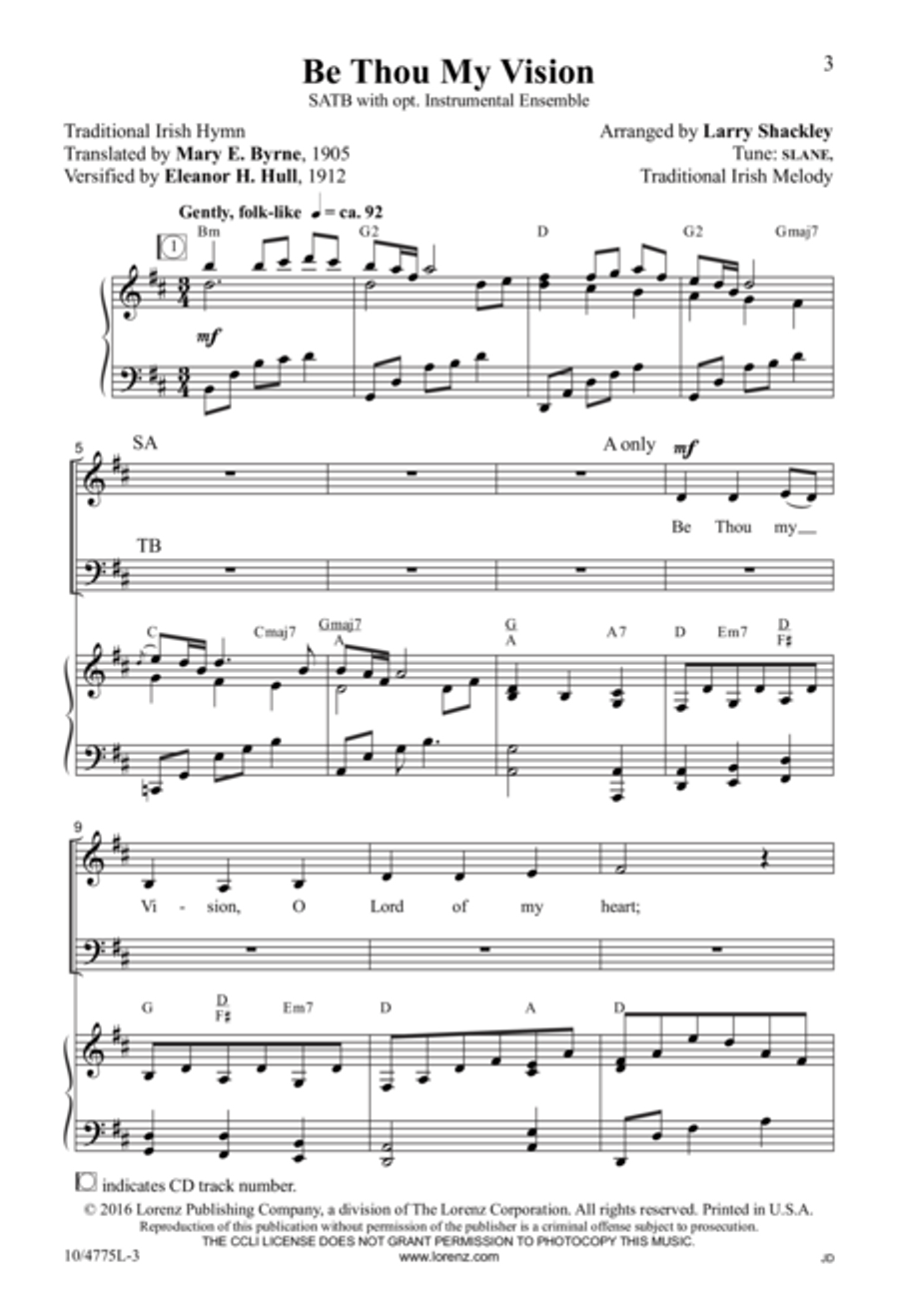 Be Thou My Vision 4-Part scores gallery preview page 2