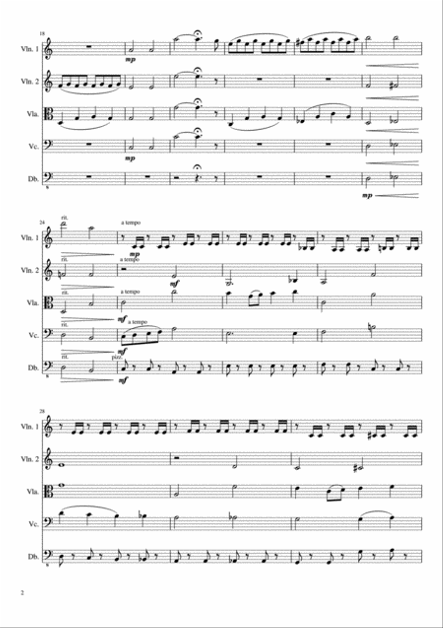 Over The Rainbow (from The Wizard Of Oz) String Quintet scores gallery preview page 3