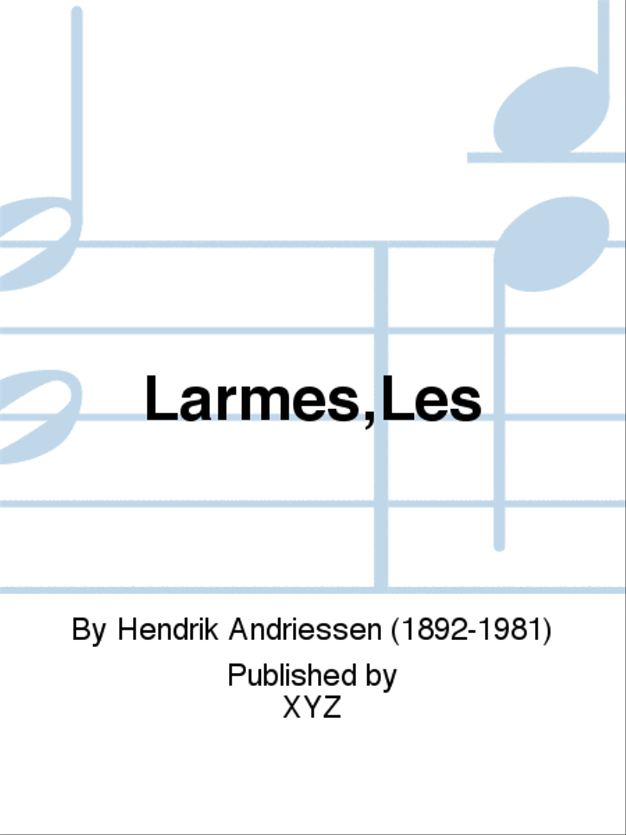 Larmes,Les Larmes,Les Voice Solo scores gallery preview page 1