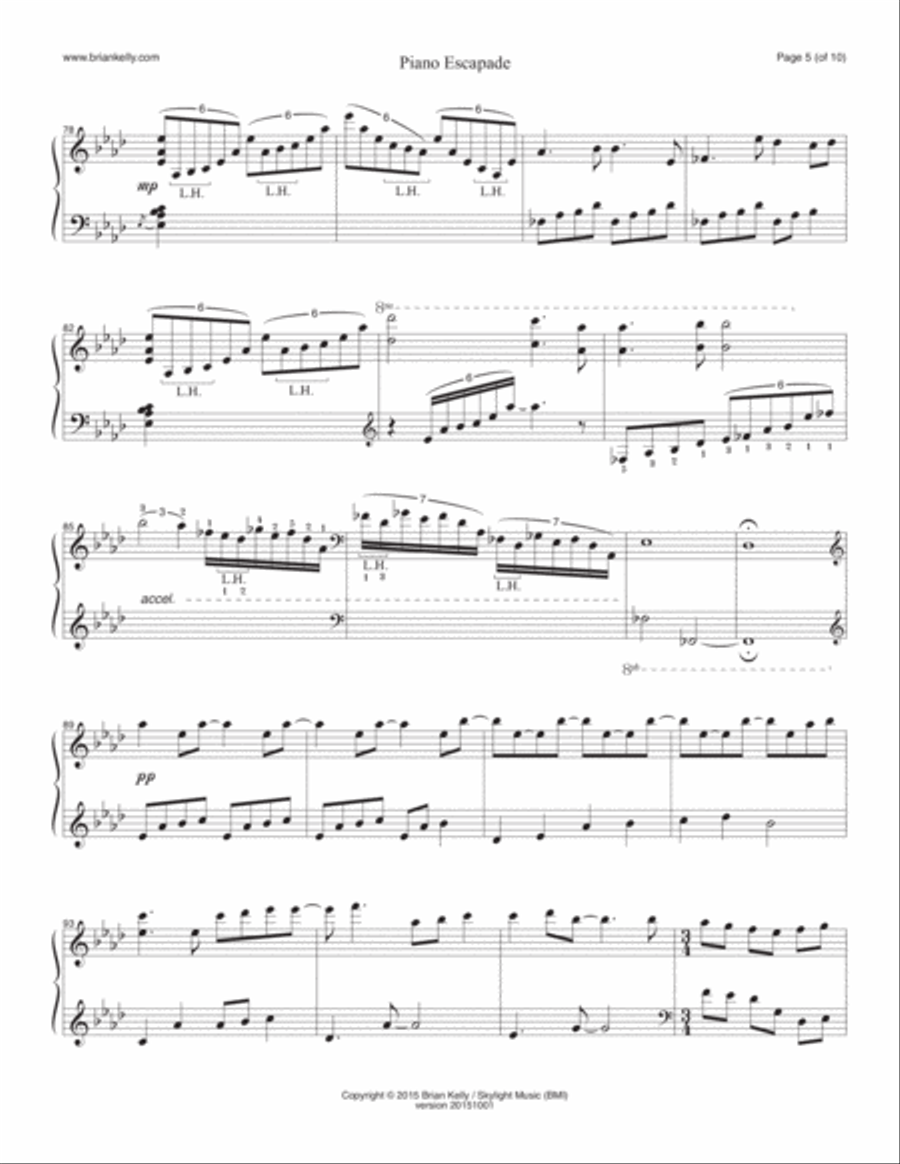 Piano Escapade Piano Solo scores gallery preview page 5