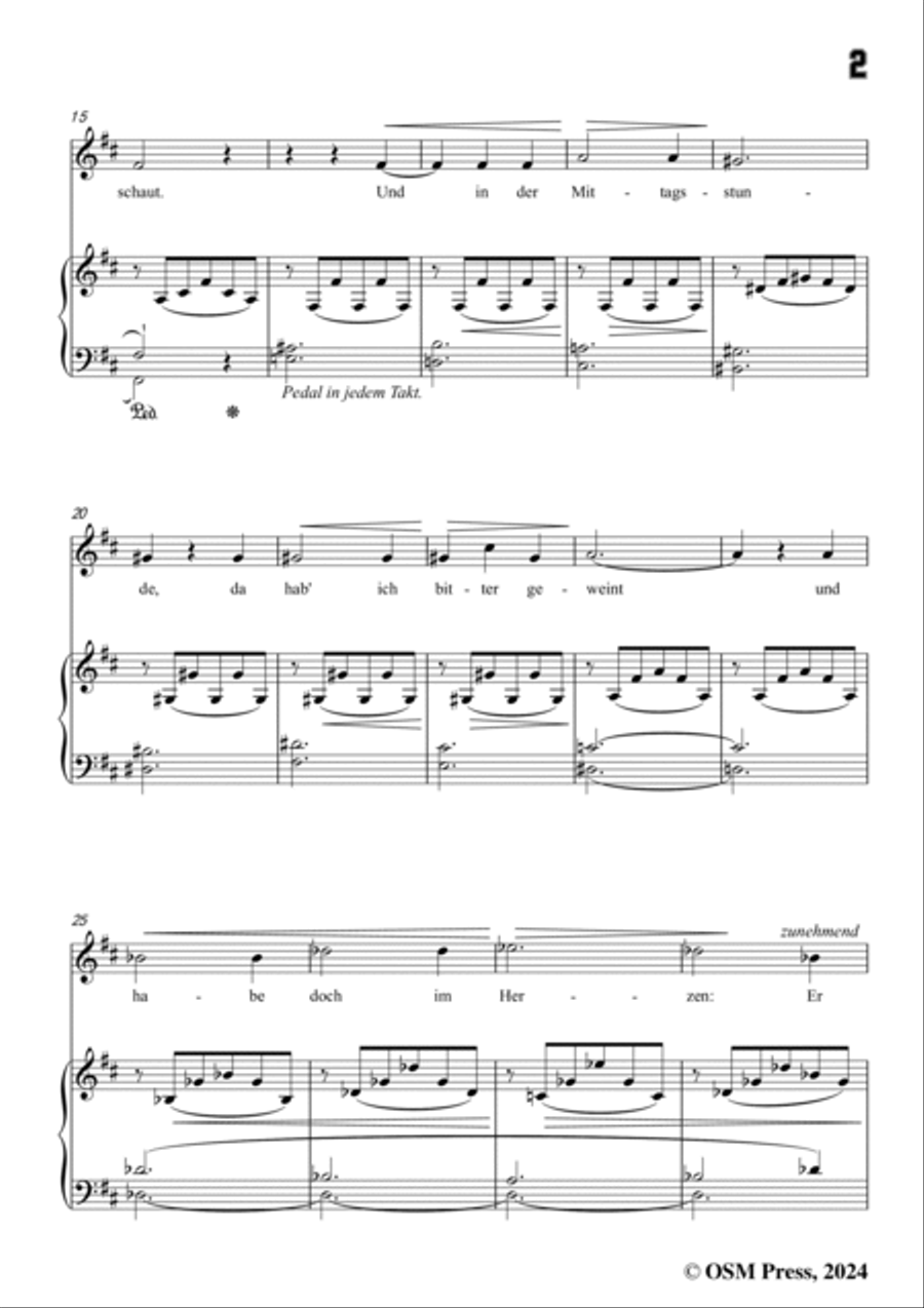 A. Jensen-Ich habe,bevor der Morgen,Op.30 No.2,in D Major Voice scores gallery preview page 3