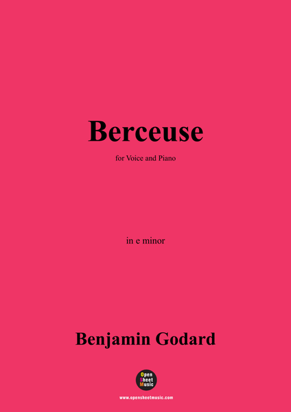 B. Godard-Berceuse,in e minor