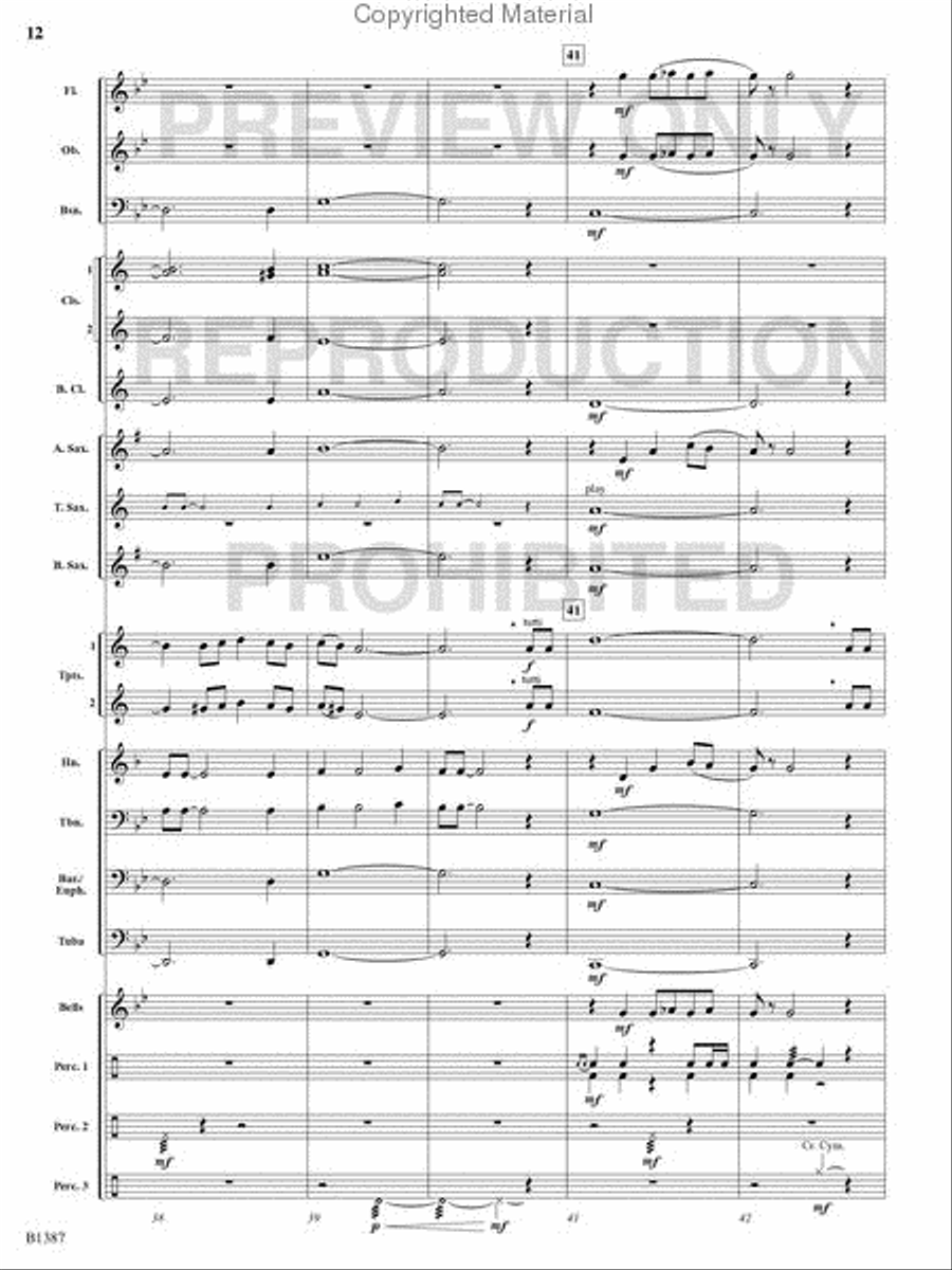 Fiesta Española Concert Band scores gallery preview page 11