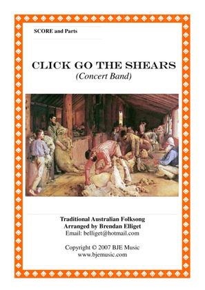 Book cover for Click Go The Shears Concert Band Score and Parts PDF