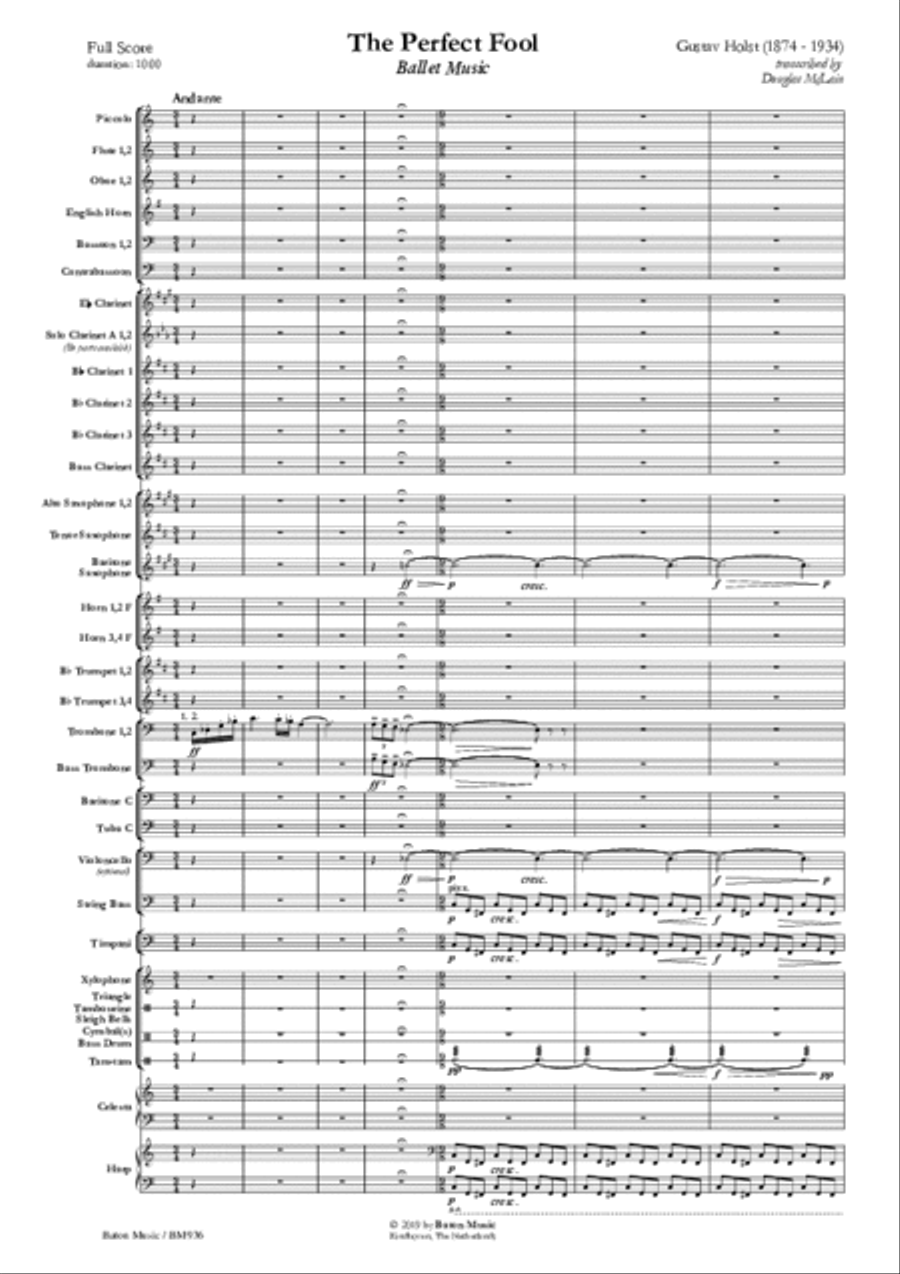 The Perfect Fool Concert Band scores gallery preview page 2