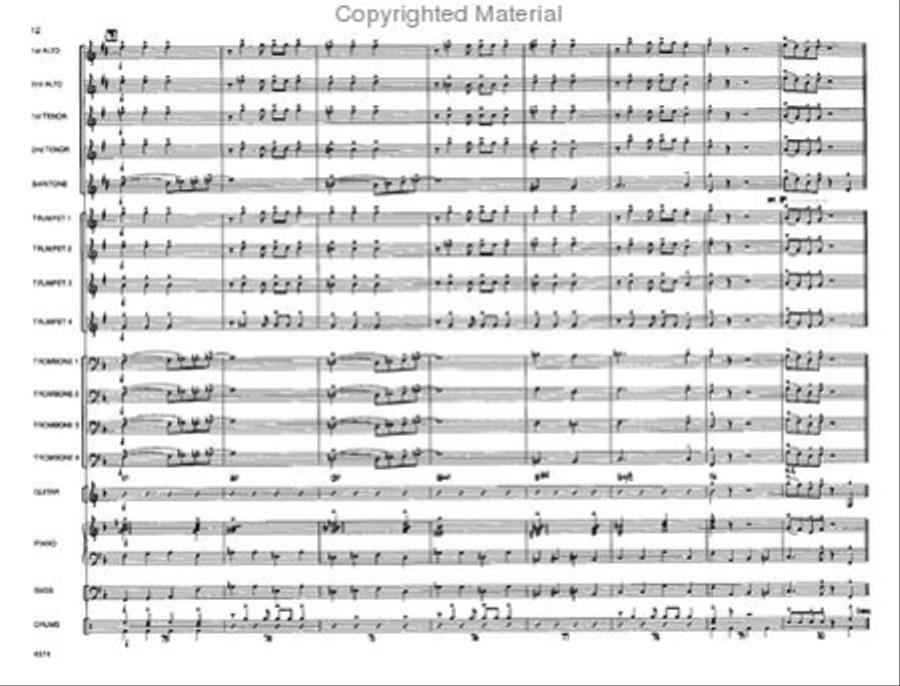 Baby Drives a Fast Car Jazz Ensemble scores gallery preview page 11