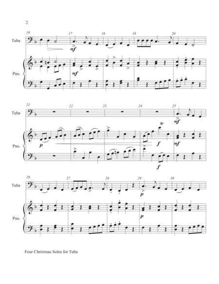 Four Christmas Solos for Tuba image number null