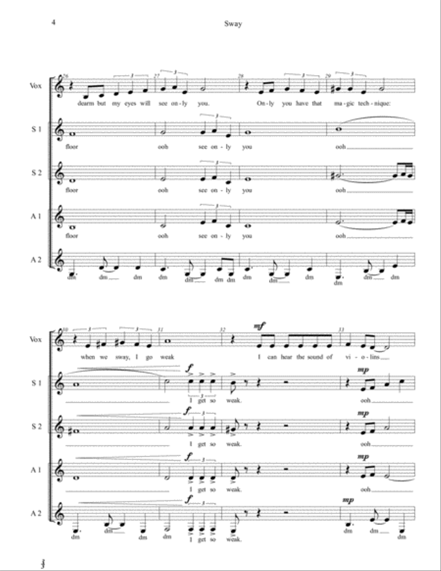 Sway (Quien Sera) Sway (Quien Sera) SSAA scores gallery preview page 4