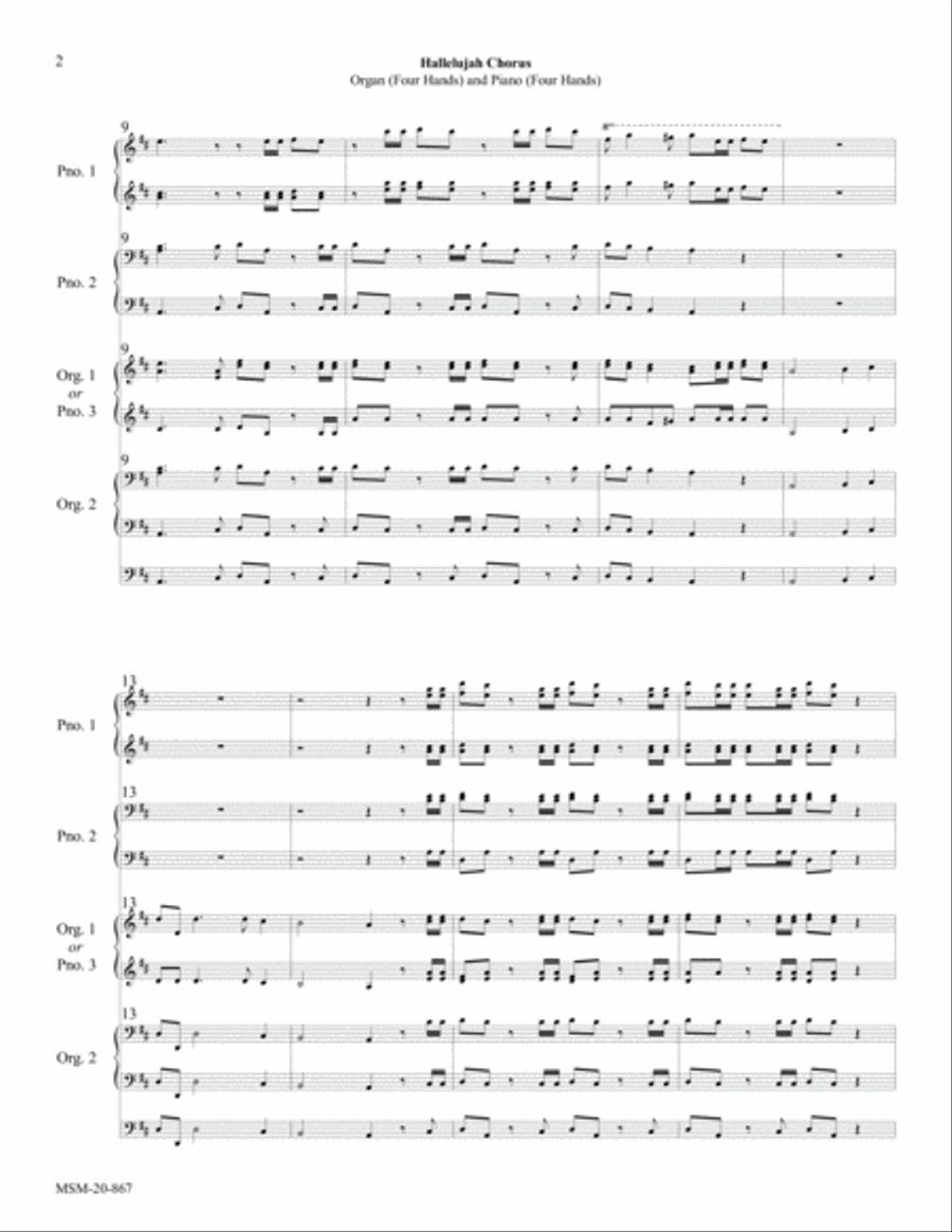 Hallelujah Chorus Choir scores gallery preview page 2