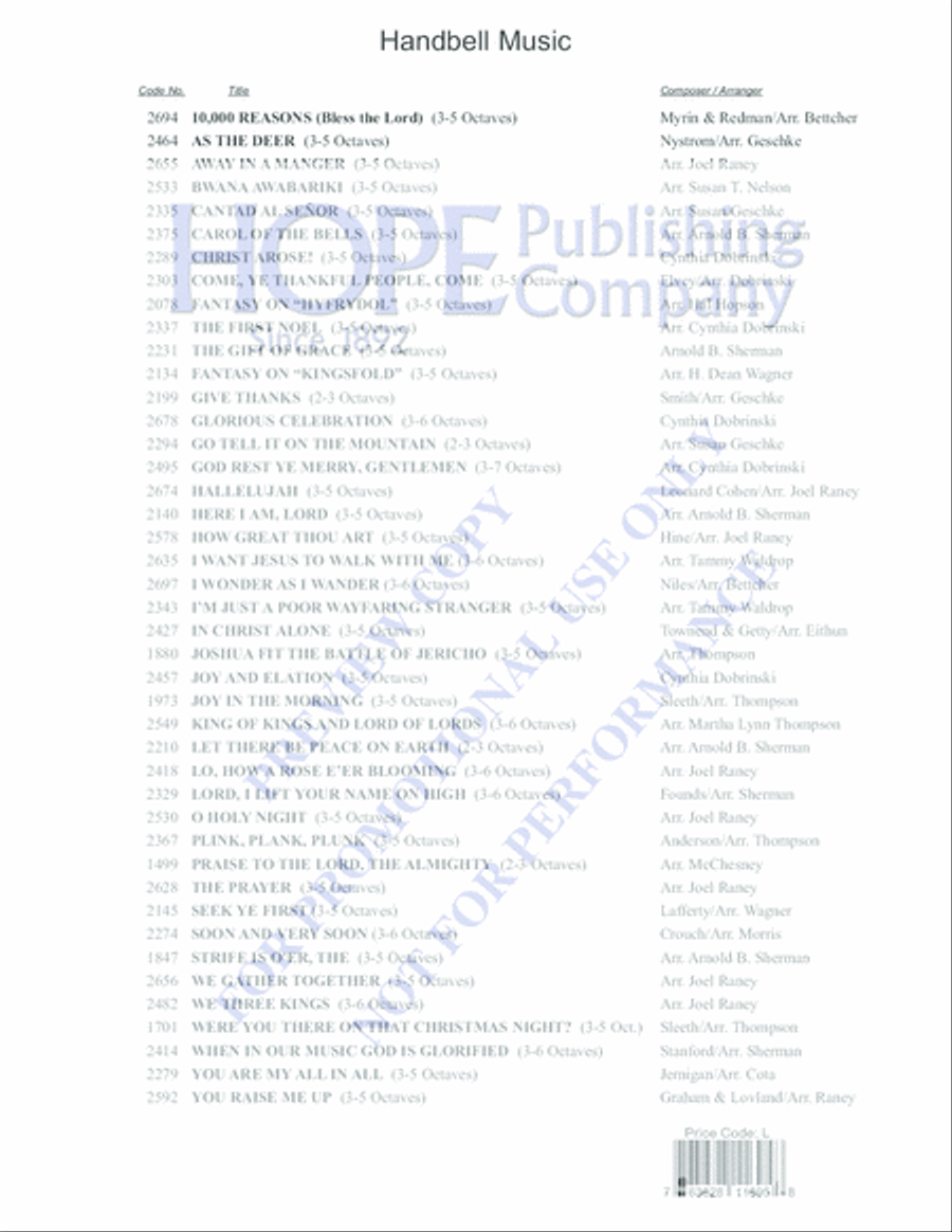Children of the Heavenly Father Percussion scores gallery preview page 7
