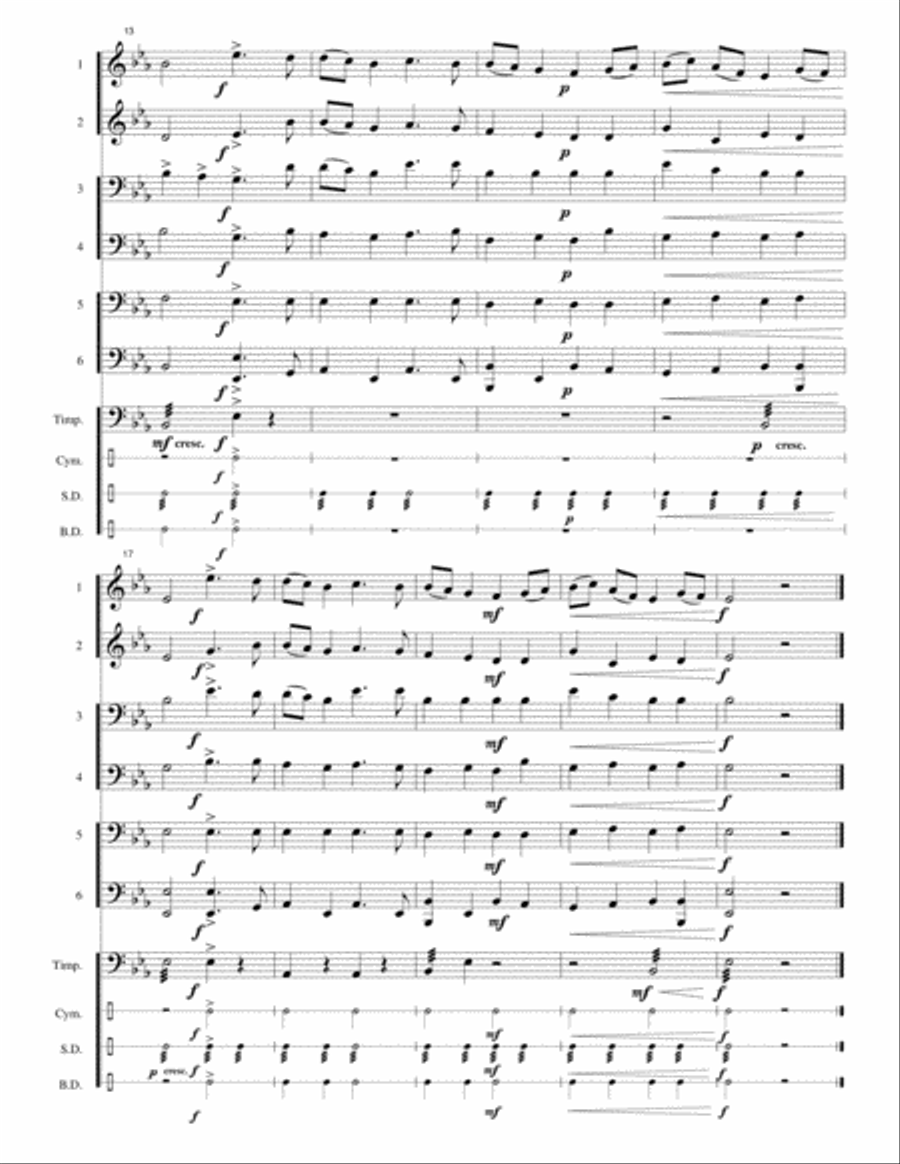 Germany National Anthem: Deutschlandlied Large Ensemble scores gallery preview page 6