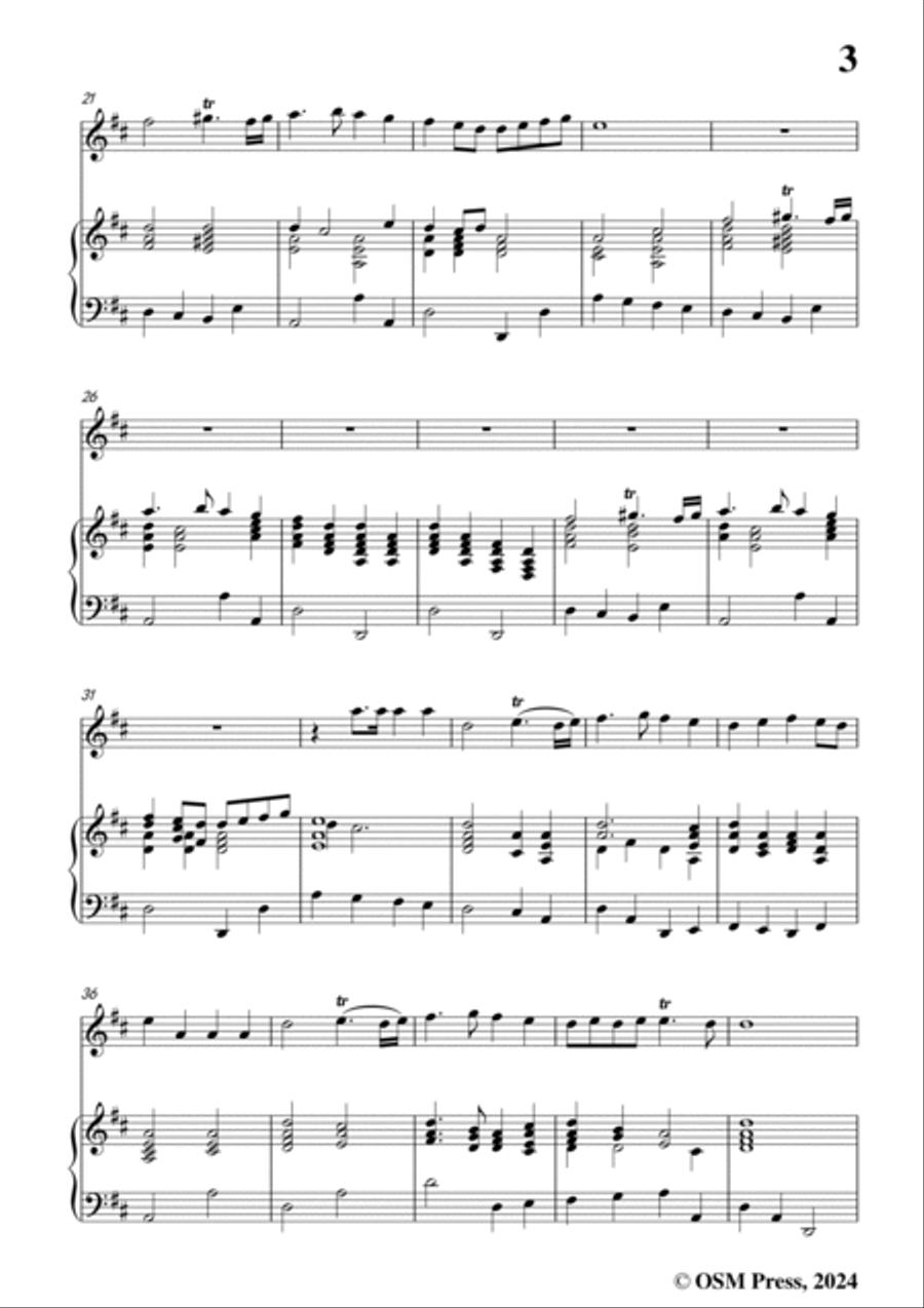 J. Clarke-The Prince of Denmark's March(Trumpet Voluntary),for Trumpet and Organ Trumpet Duet scores gallery preview page 3