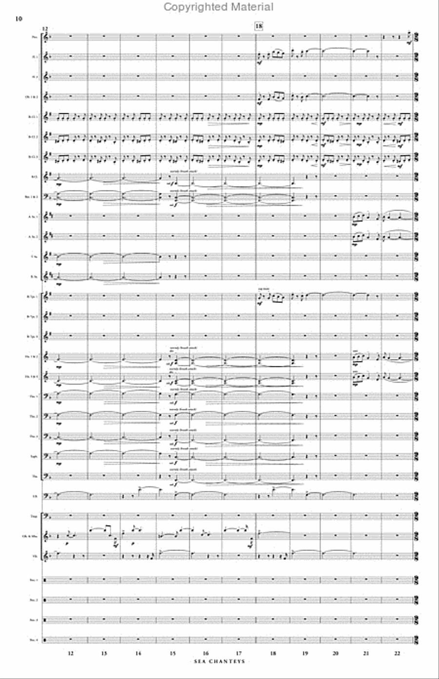 Sea Chanteys Concert Band scores gallery preview page 8