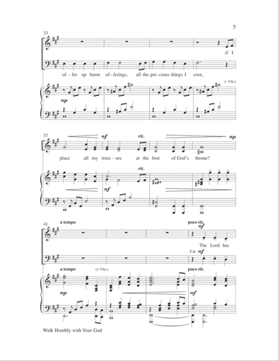 Walk Humbly with Your God 4-Part scores gallery preview page 5