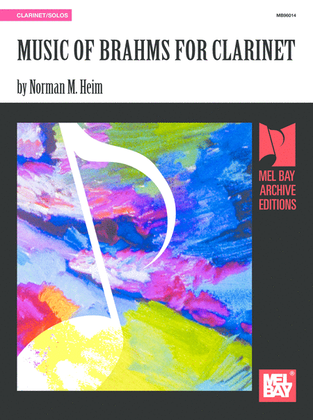 Book cover for Music of Brahms for Clarinet