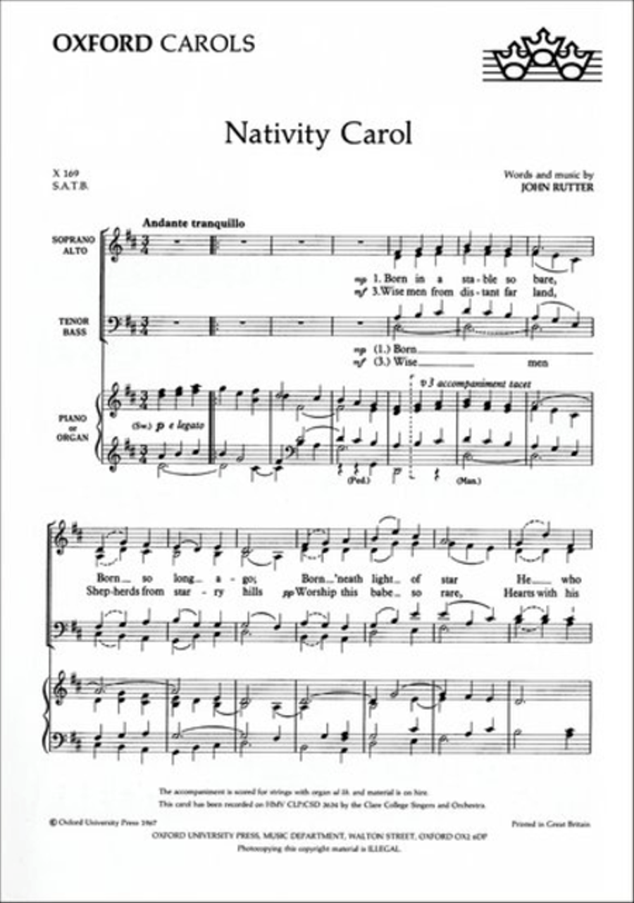 Nativity Carol Nativity Carol 4-Part scores gallery preview page 1