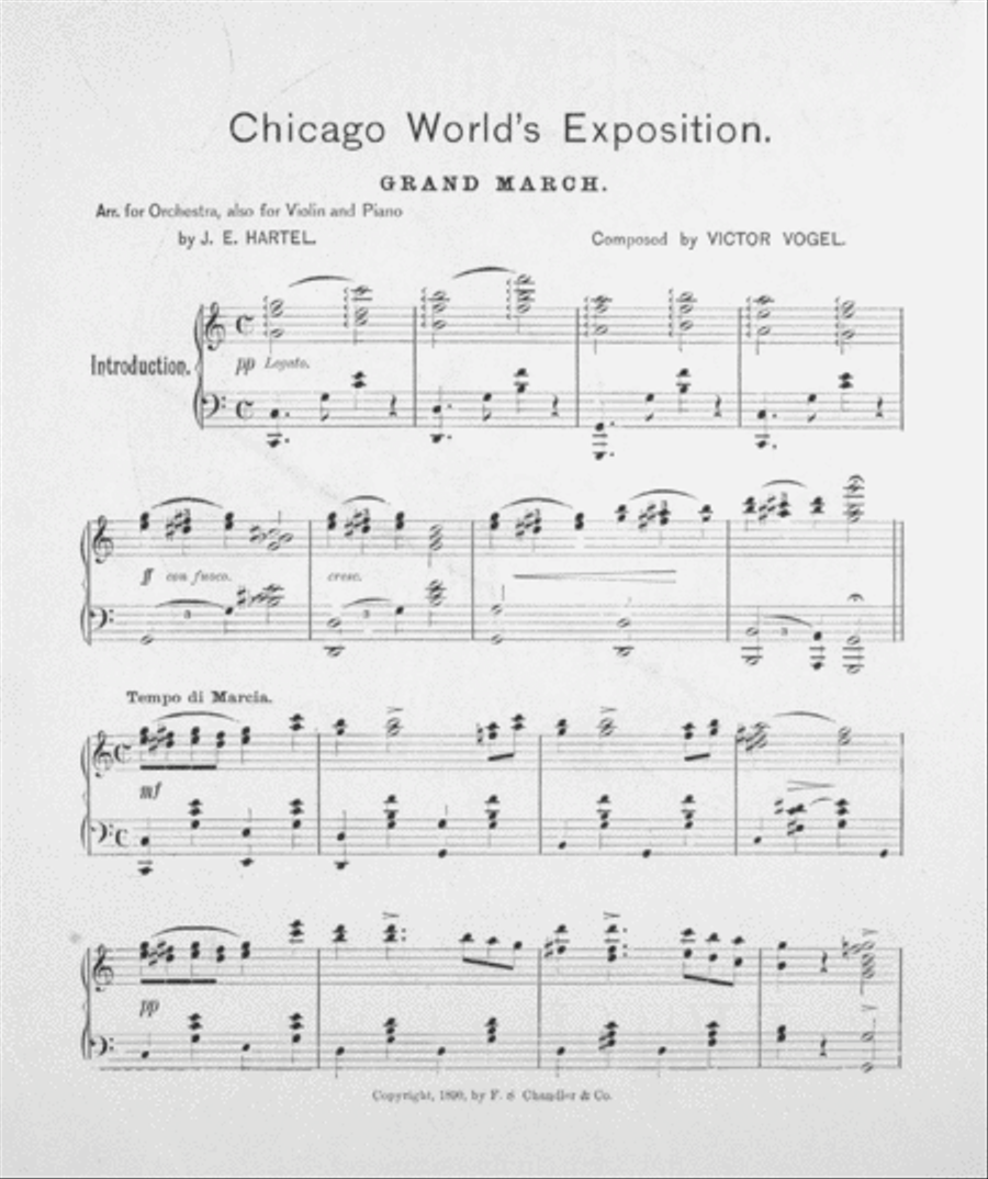 Chicago World's Exposition Grand March 3-Part scores gallery preview page 2