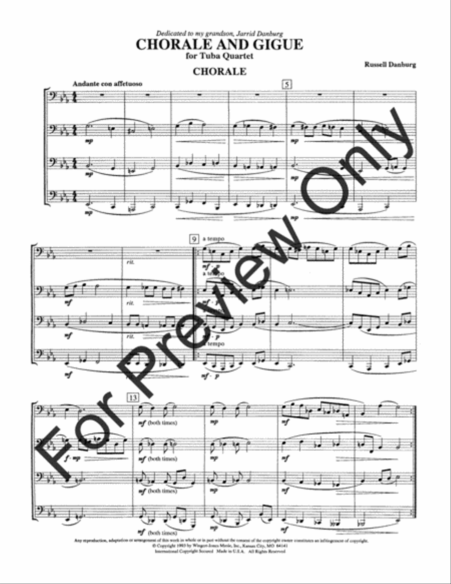 Chorale and Gigue Tuba scores gallery preview page 4