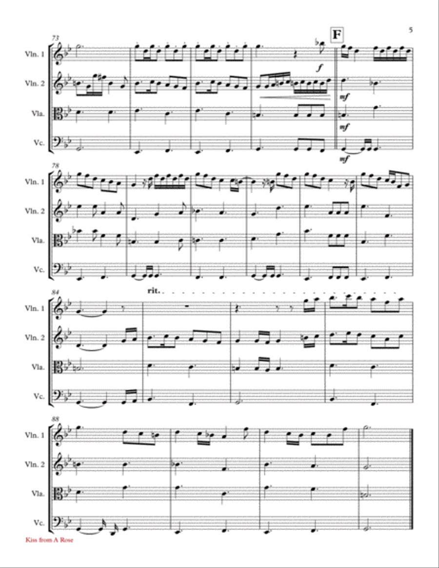 Kiss From A Rose Kiss From A Rose Small Ensemble scores gallery preview page 5
