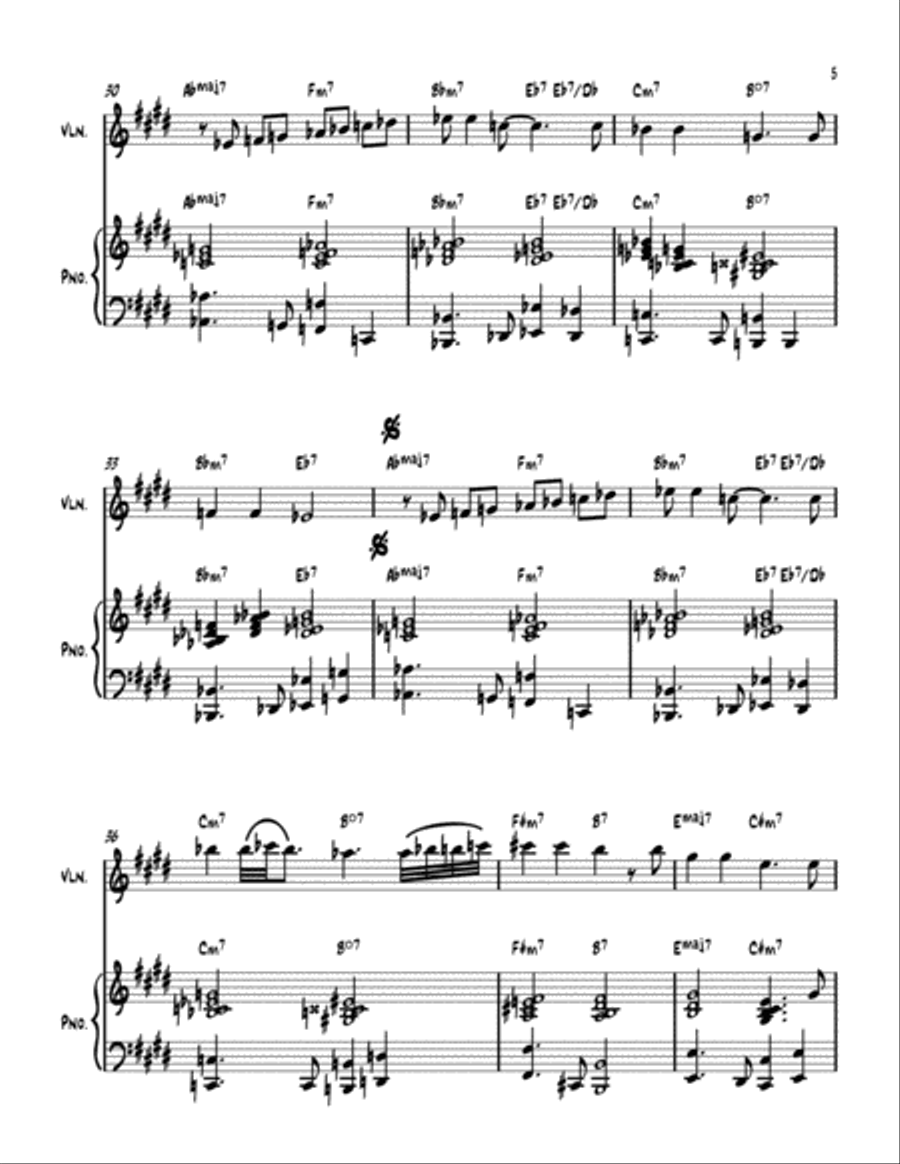 A Nightingale Sang In Berkeley Square Violin Solo scores gallery preview page 5