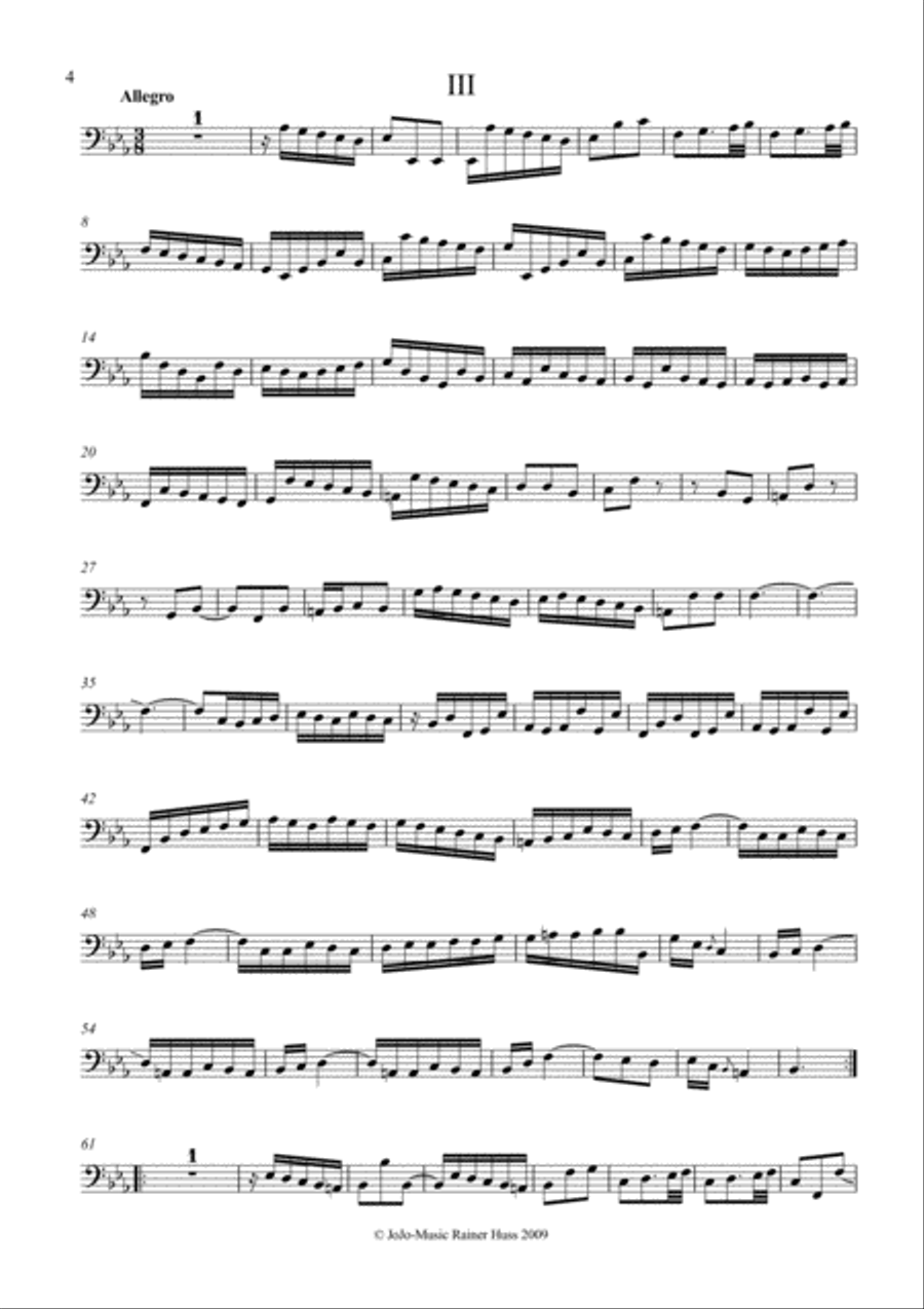 J.S.Bach, Sonata in Eb, BWV 1031 Small Ensemble scores gallery preview page 4