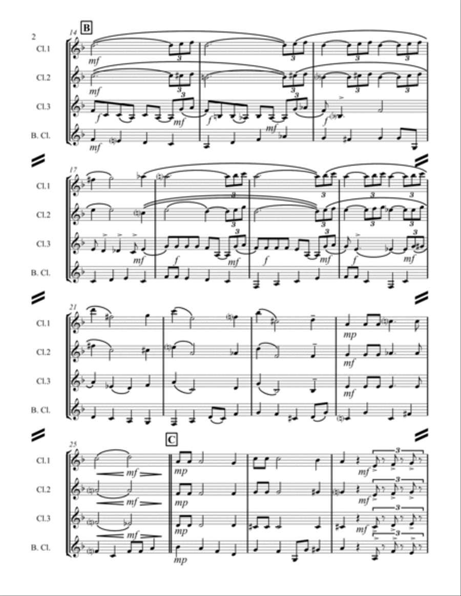Moonlight Serenade Woodwind Ensemble scores gallery preview page 3