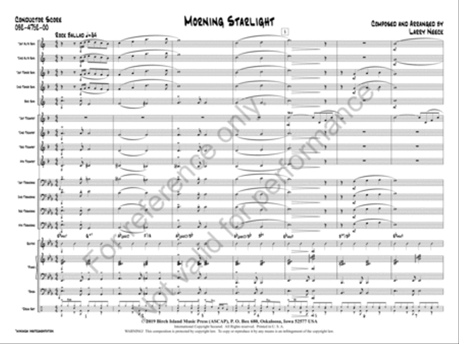 Morning Starlight Morning Starlight Jazz Ensemble scores gallery preview page 4