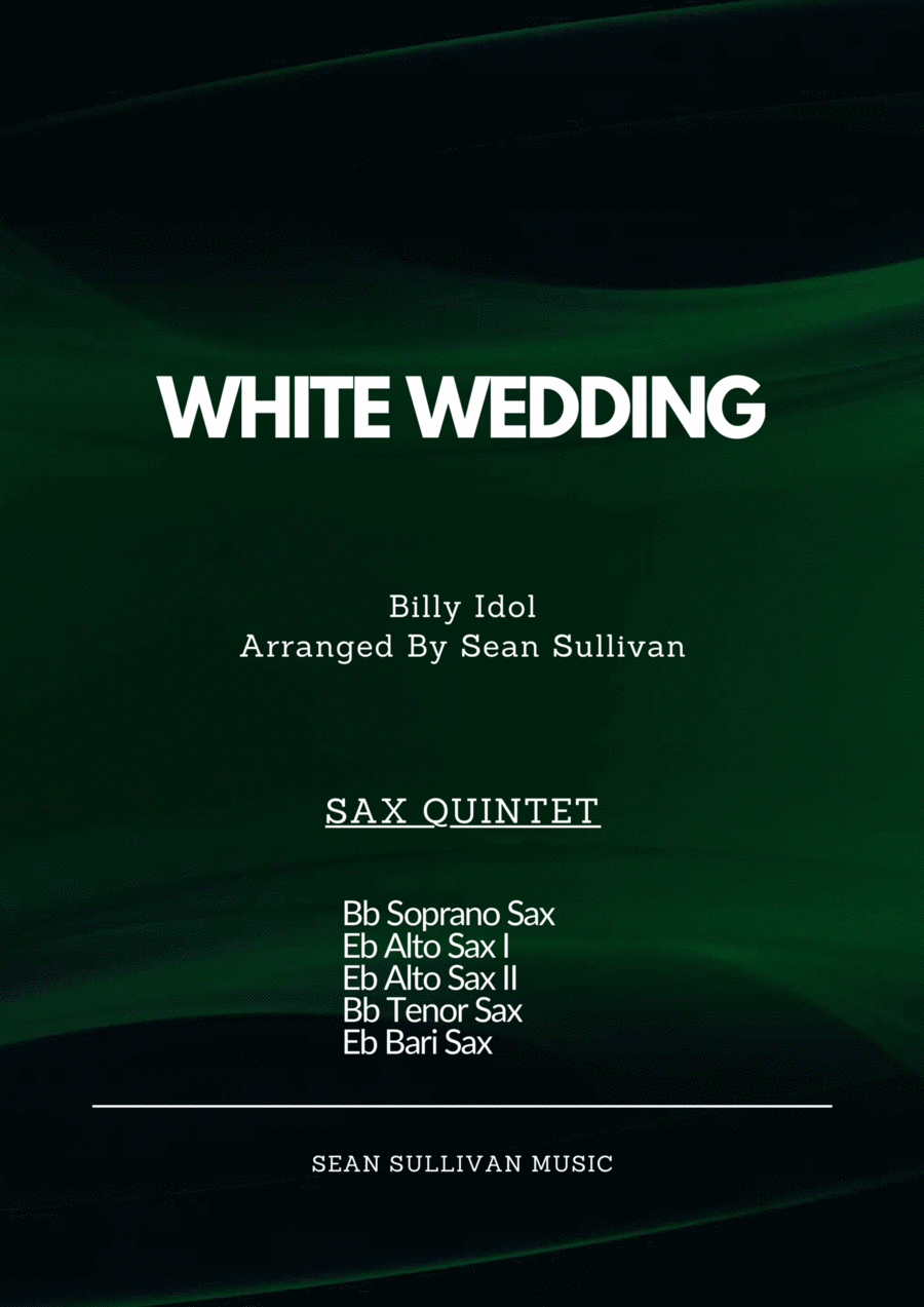 White Wedding Saxophone Quintet scores gallery preview page 1