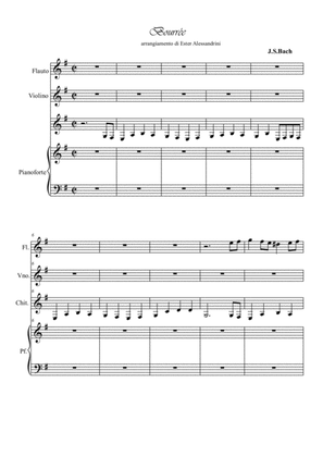 Bourree in mi minore (classic version). Quartet