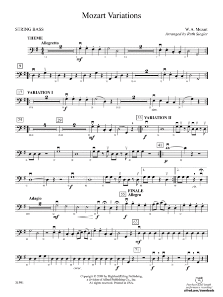 Mozart Variations: String Bass