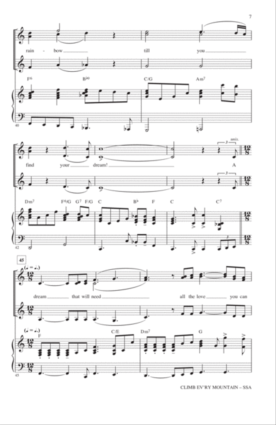 Climb Ev'ry Mountain Climb Ev'ry Mountain SSA scores gallery preview page 6