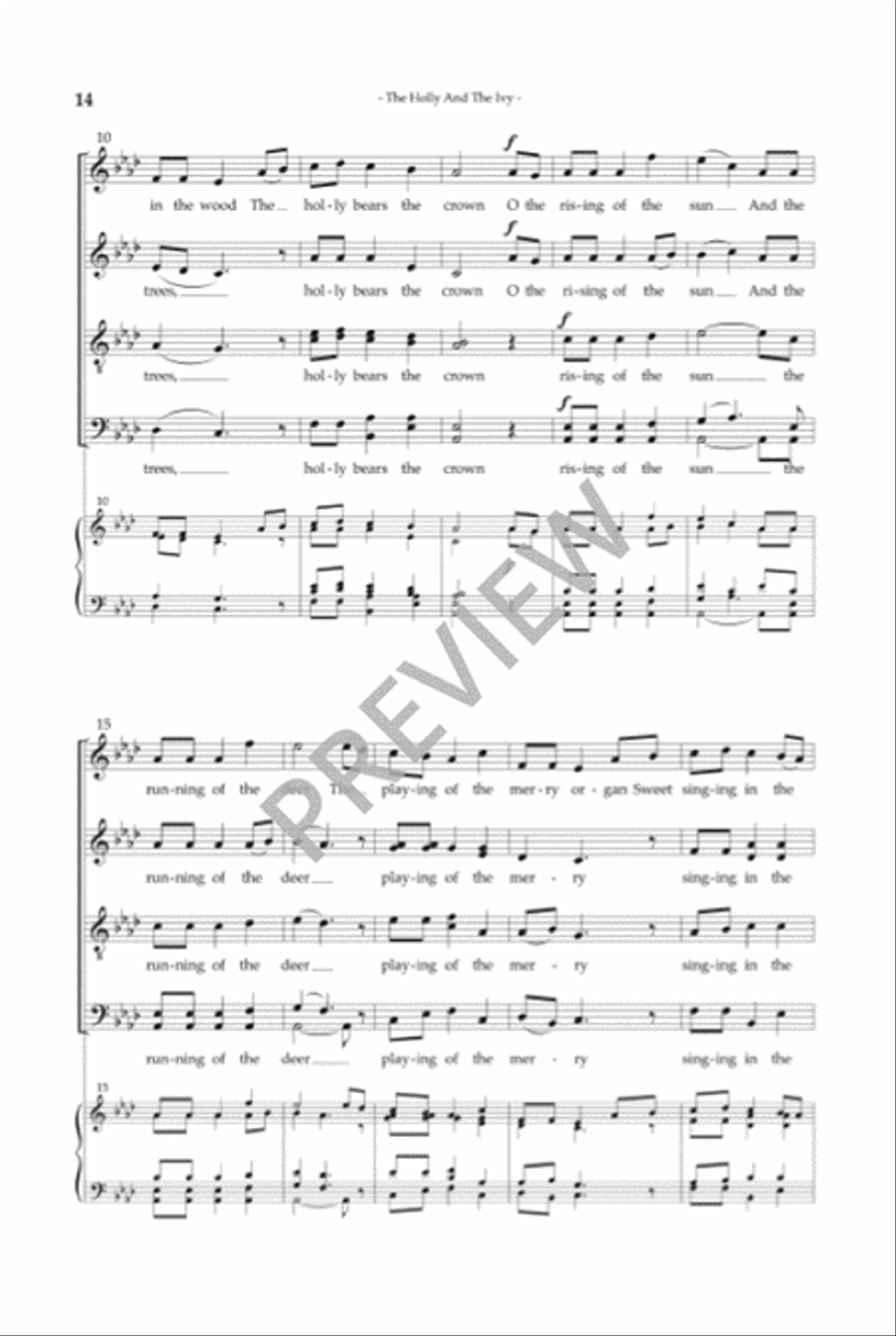Christmas Carols, Volume 2 SSAATTBB scores gallery preview page 14