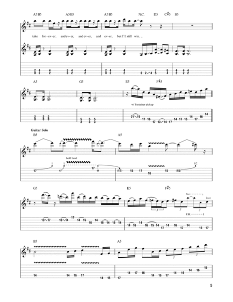 Beyond The Realms Of Death Electric Guitar scores gallery preview page 5