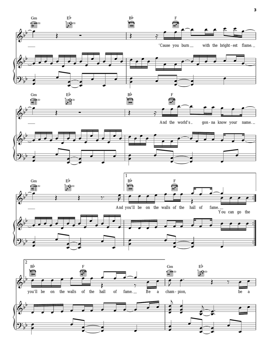 Hall Of Fame Hall Of Fame Acoustic Guitar scores gallery preview page 3