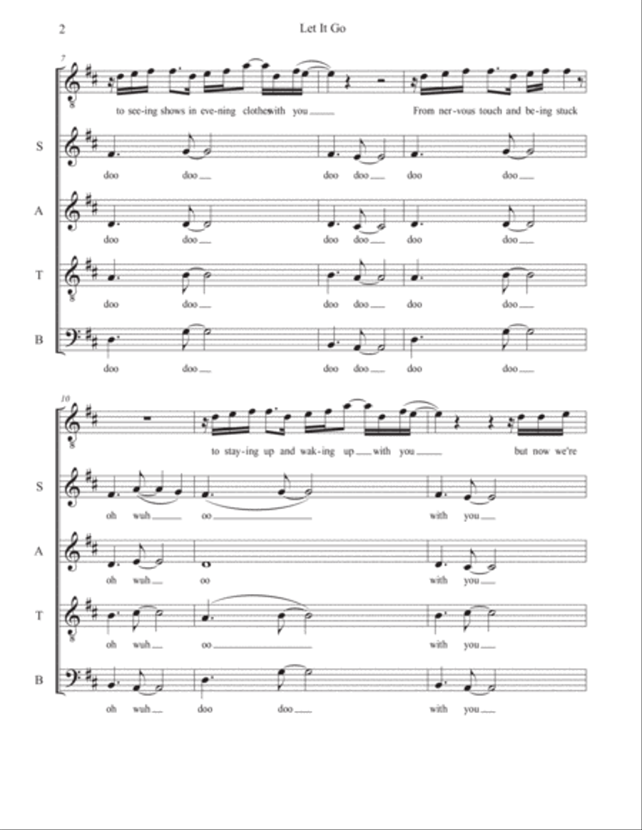 Let It Go Let It Go 4-Part scores gallery preview page 2