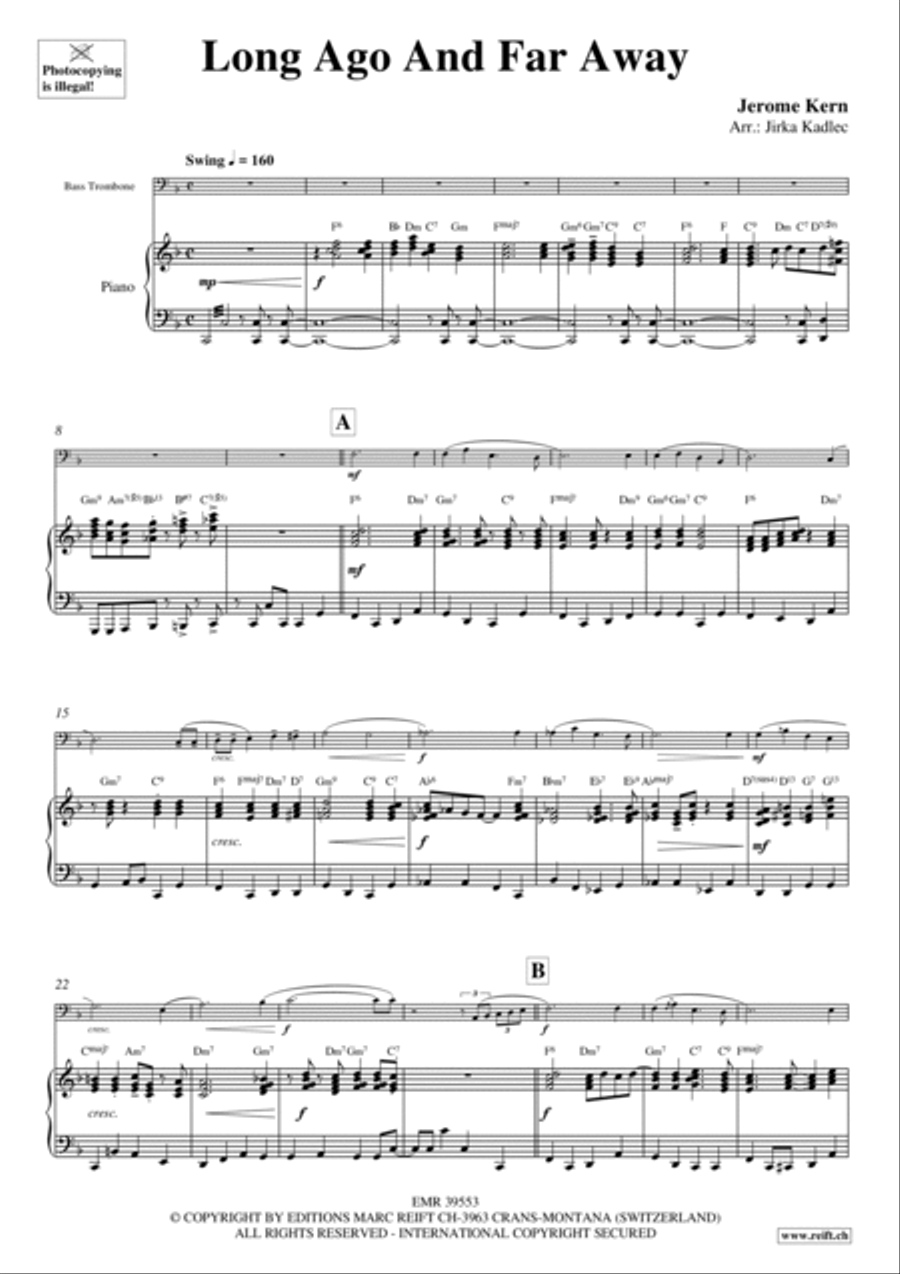 Long Ago And Far Away Trombone scores gallery preview page 3