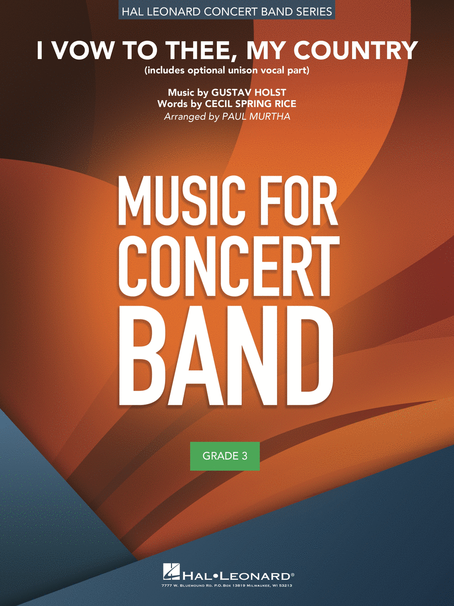 I Vow to Thee, My Country Concert Band scores gallery preview page 1