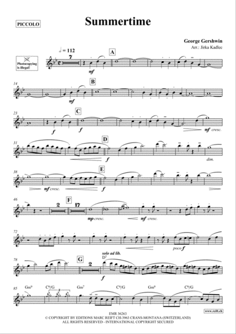 Summertime Piccolo scores gallery preview page 2