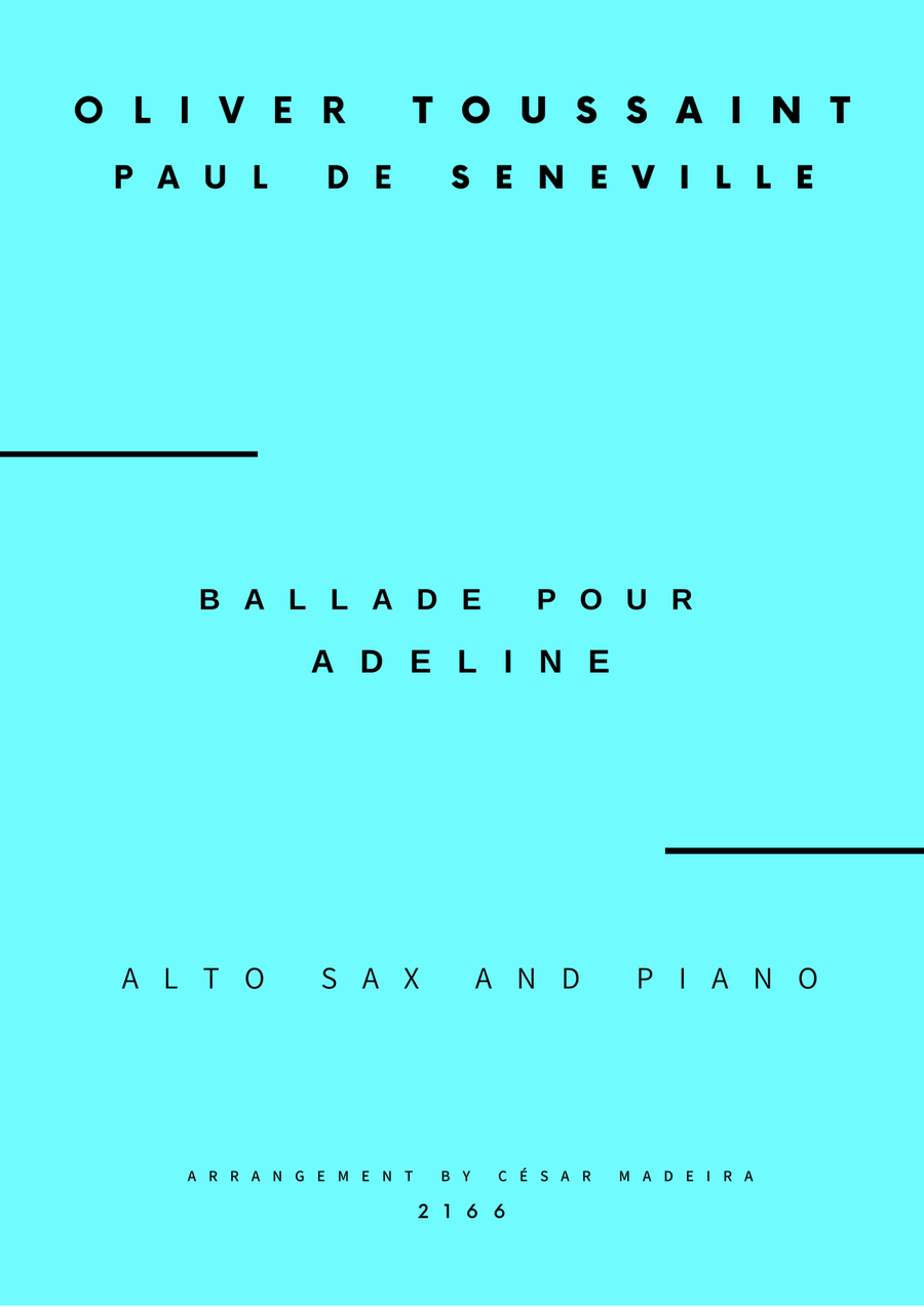Ballade Pour Adeline Alto Saxophone scores gallery preview page 1