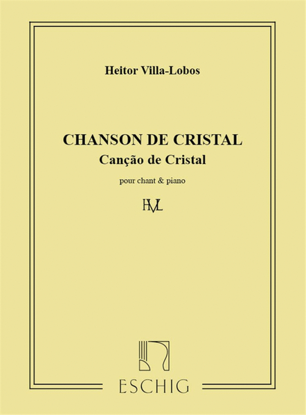 Cancao De Cristal Chant-Piano (Poeme De Muillo