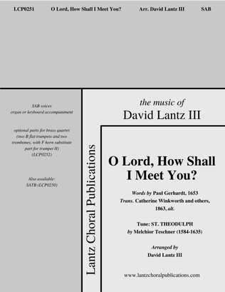 Book cover for O Lord, How Shall I Meet You?